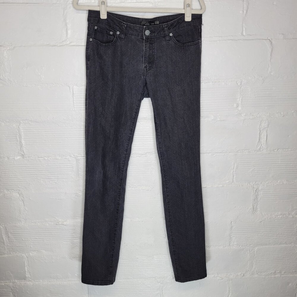 Prana Women's Size 8 Jeans Gray Snakeskin Print